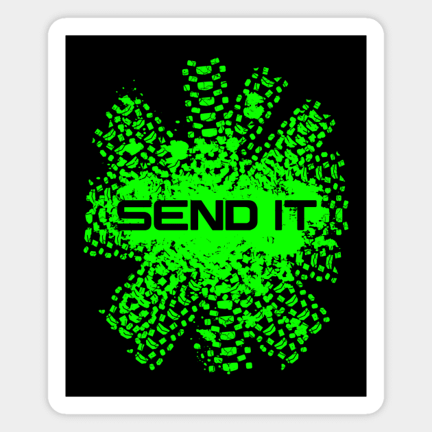 Send It Mountain Biking Magnet by Dragonbudgie